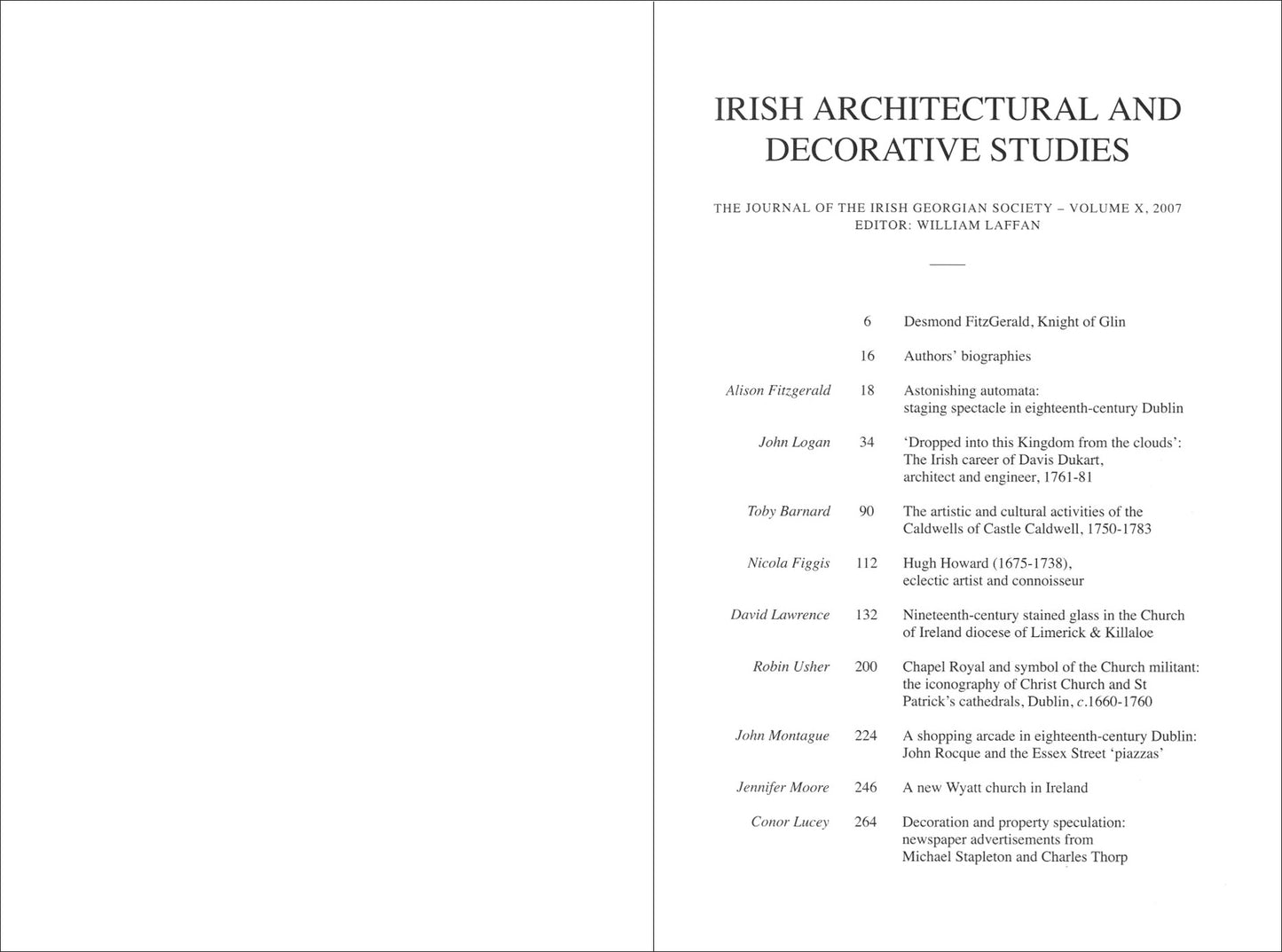 IRISH ARCHITECTURAL AND DECORATIVE STUDIES – Vol.10