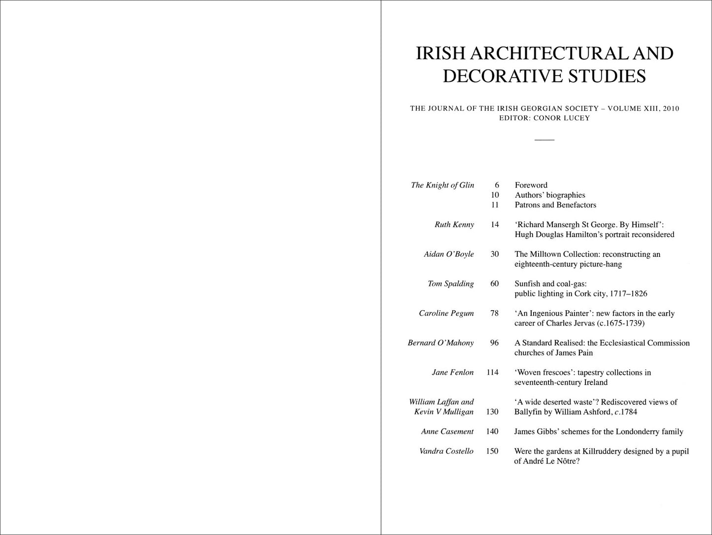 IRISH ARCHITECTURAL AND DECORATIVE STUDIES – Vol.13