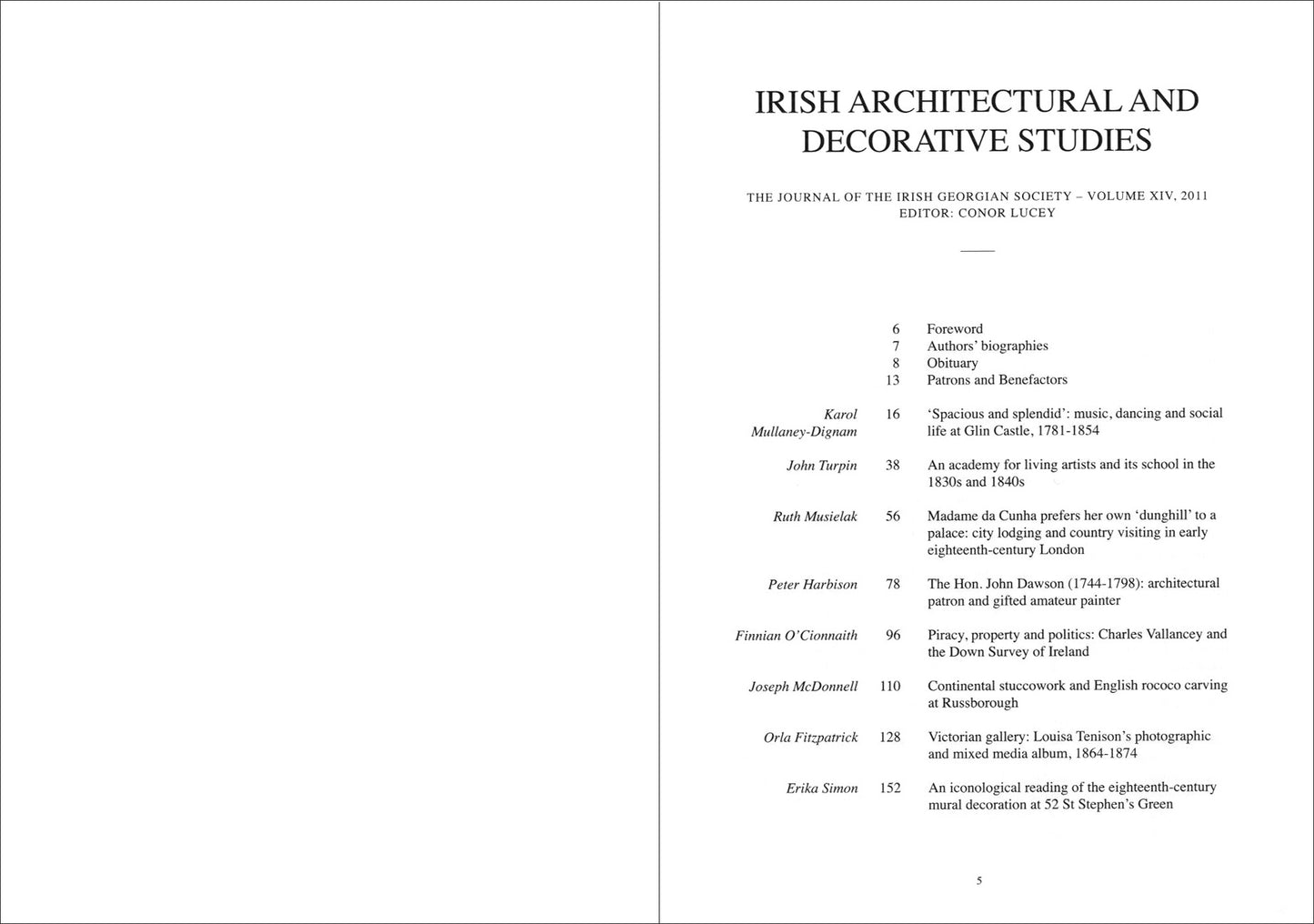 IRISH ARCHITECTURAL AND DECORATIVE STUDIES – Vol.14