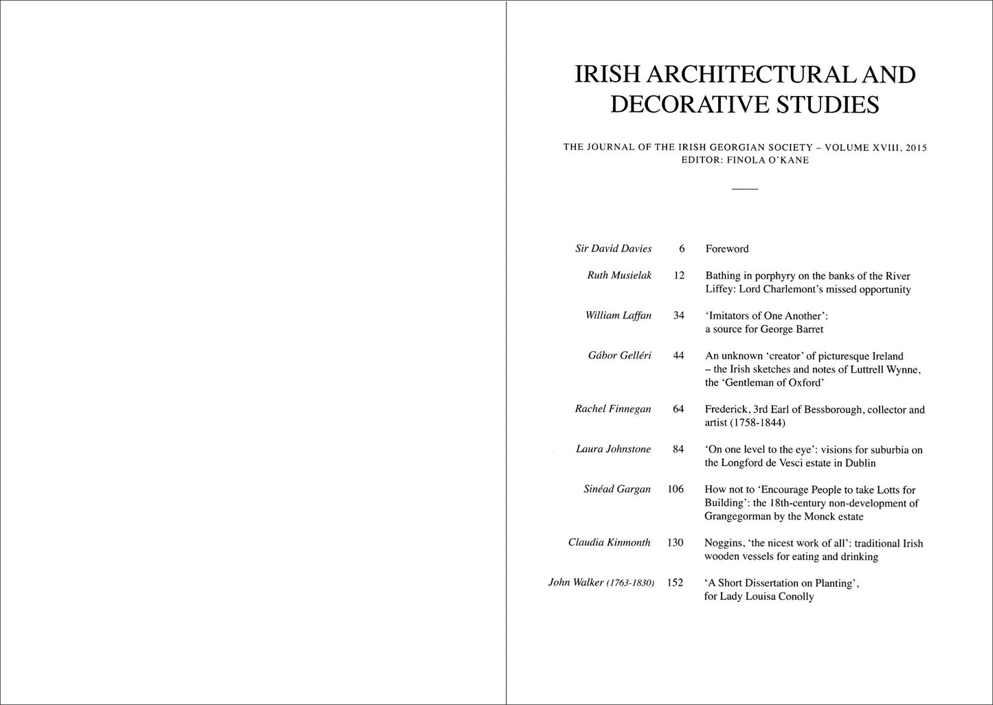 IRISH ARCHITECTURAL AND DECORATIVE STUDIES – Vol.18
