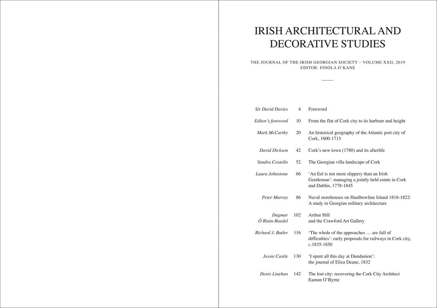 IRISH ARCHITECTURAL AND DECORATIVE STUDIES – Vol.22