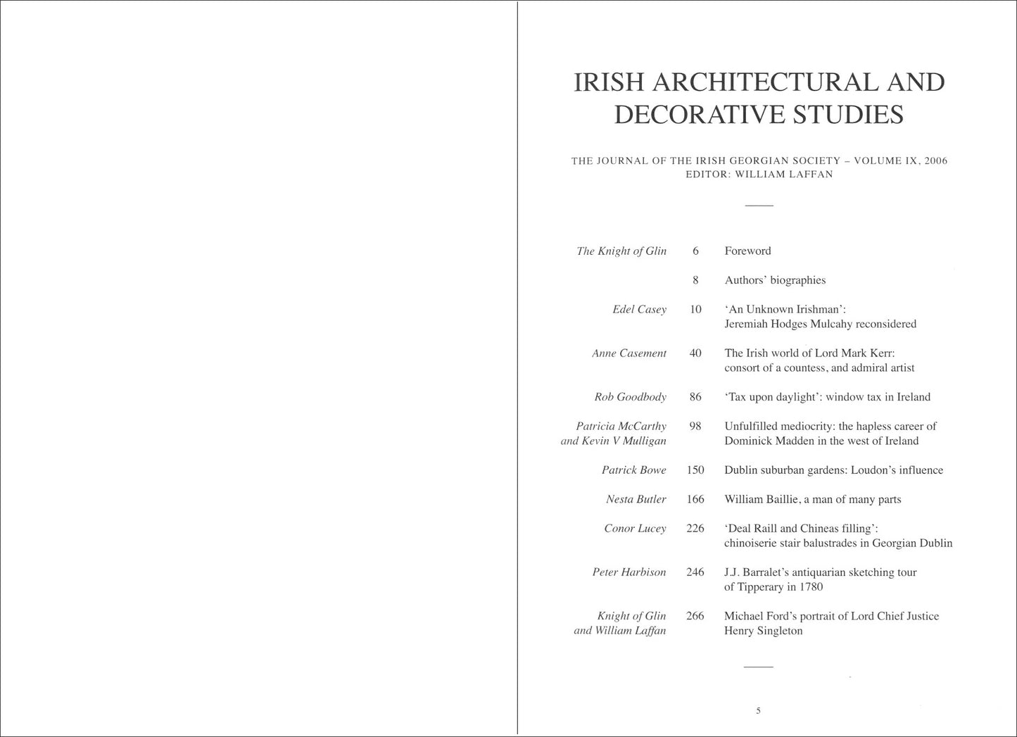 IRISH ARCHITECTURAL AND DECORATIVE STUDIES – Vol. 9