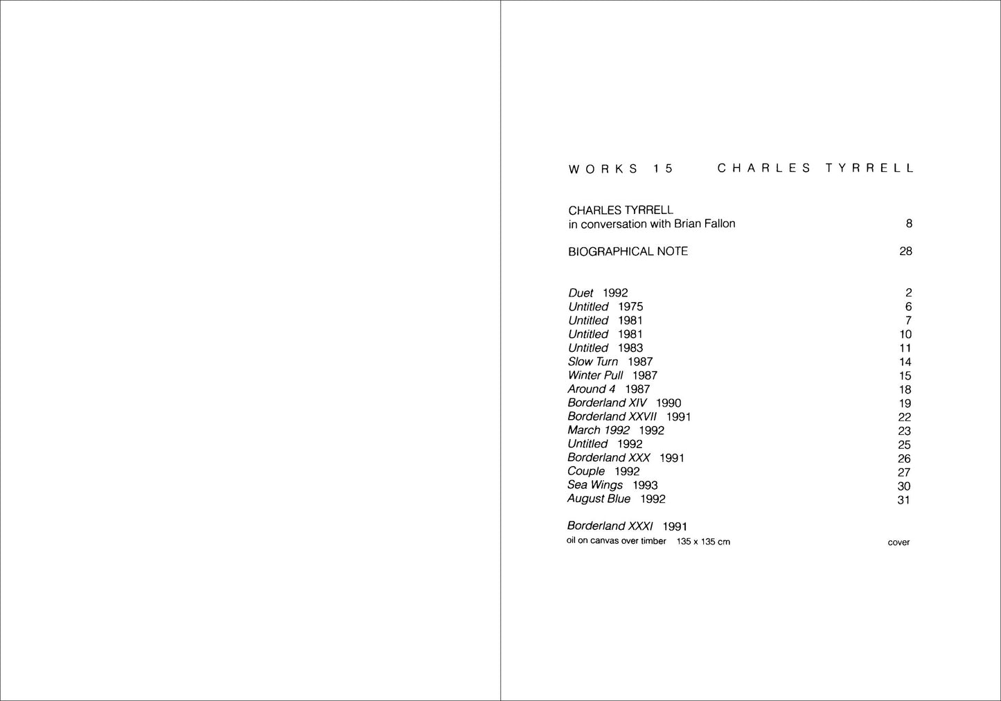 Works °15 — CHARLES TYRRELL