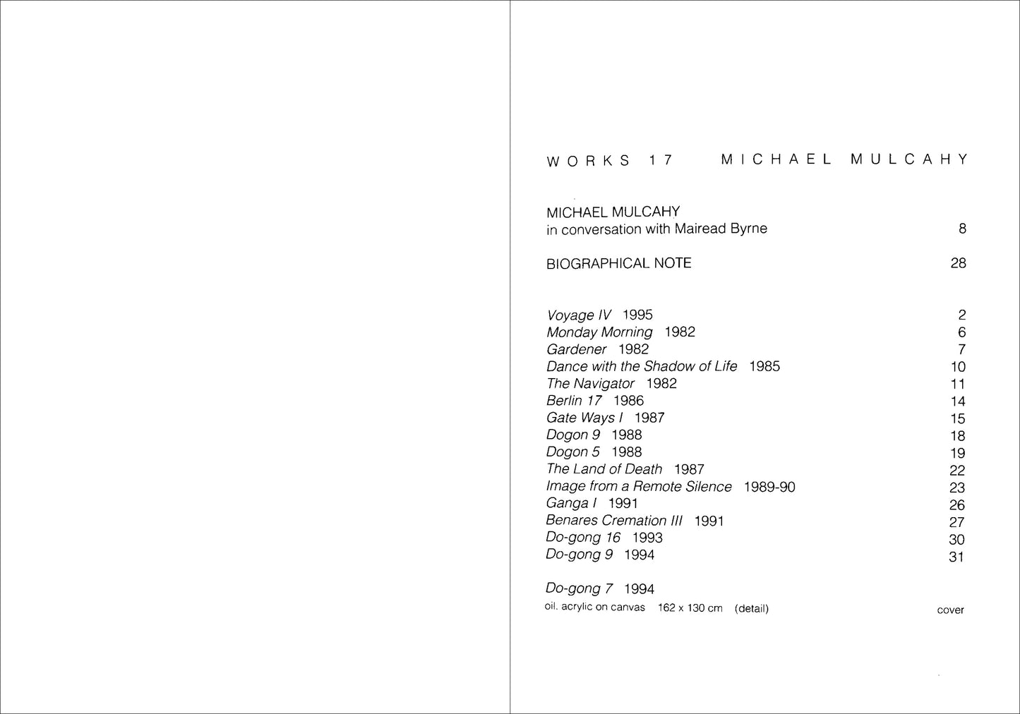 Works °17 — MICHAEL MULCAHY