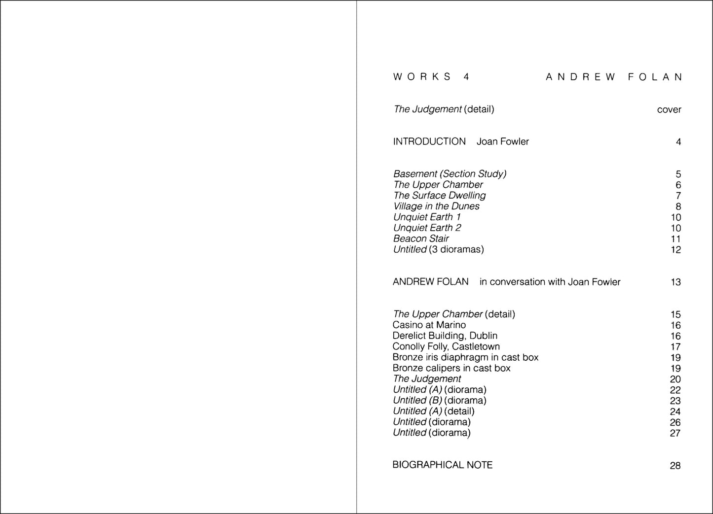 Works °4 — ANDREW FOLAN