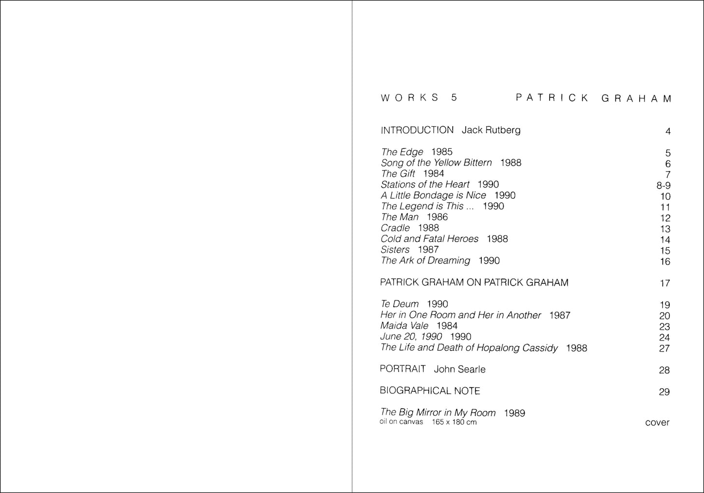 Works °5 — PATRICK GRAHAM
