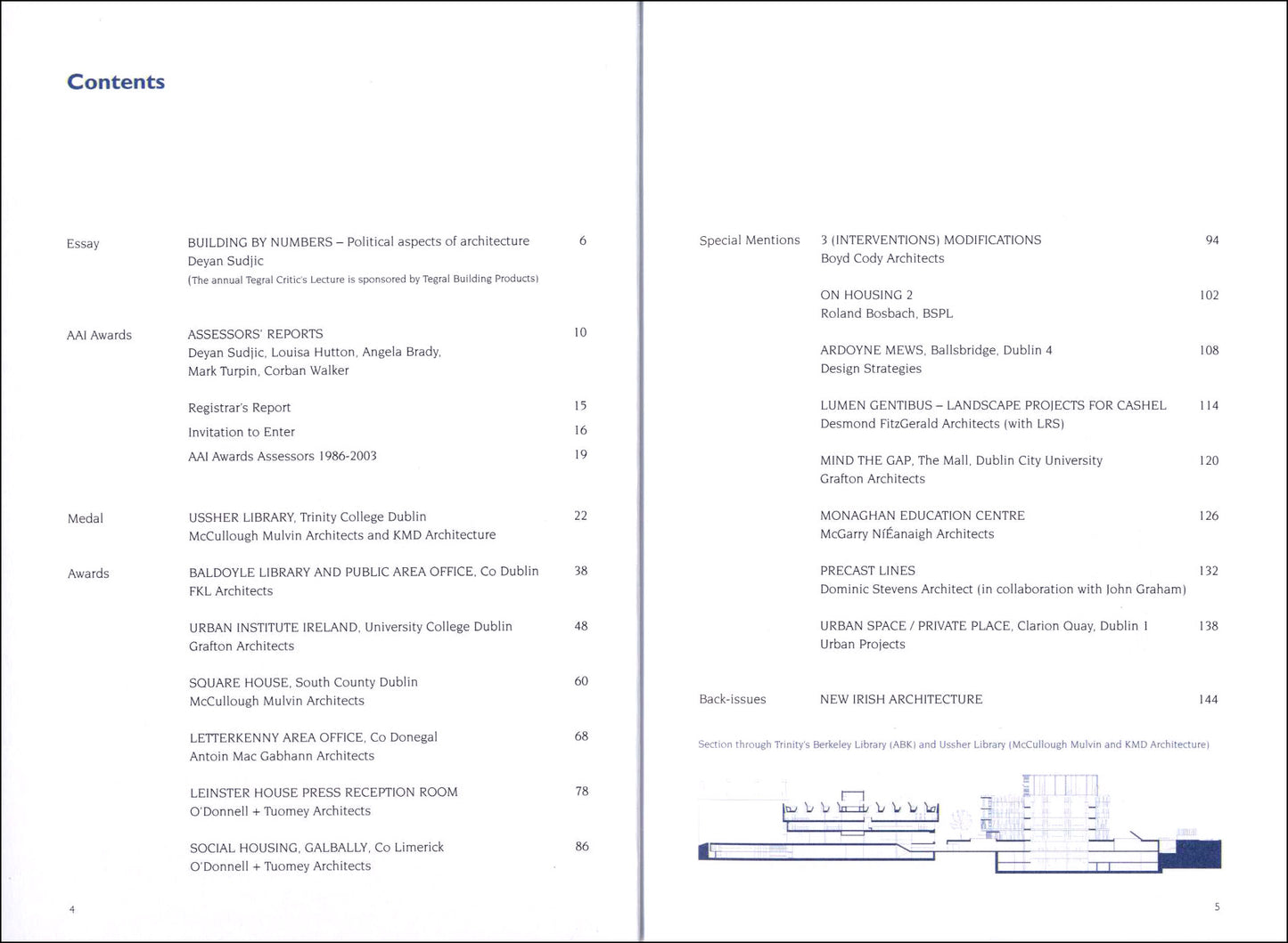 NEW IRISH ARCHITECTURE °18 — AAI Awards 2003