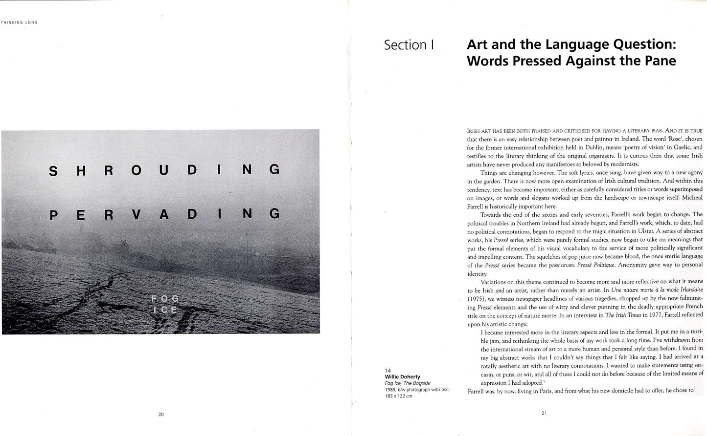 THINKING LONG — Contemporary Art in the North of Ireland