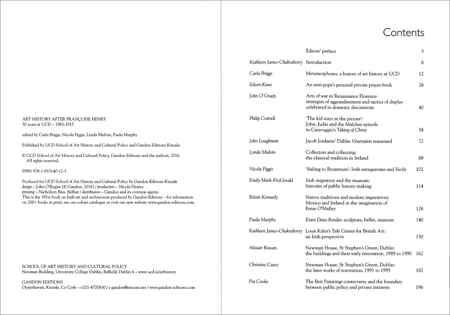 ART HISTORY AFTER FRANÇOISE HENRY – 50 years at UCD
